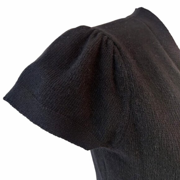 La Fee Maraboutee Womens Sz 2/M Black Wool Cashmere Blend Tie Cardigan Sweater - Picture 5 of 10